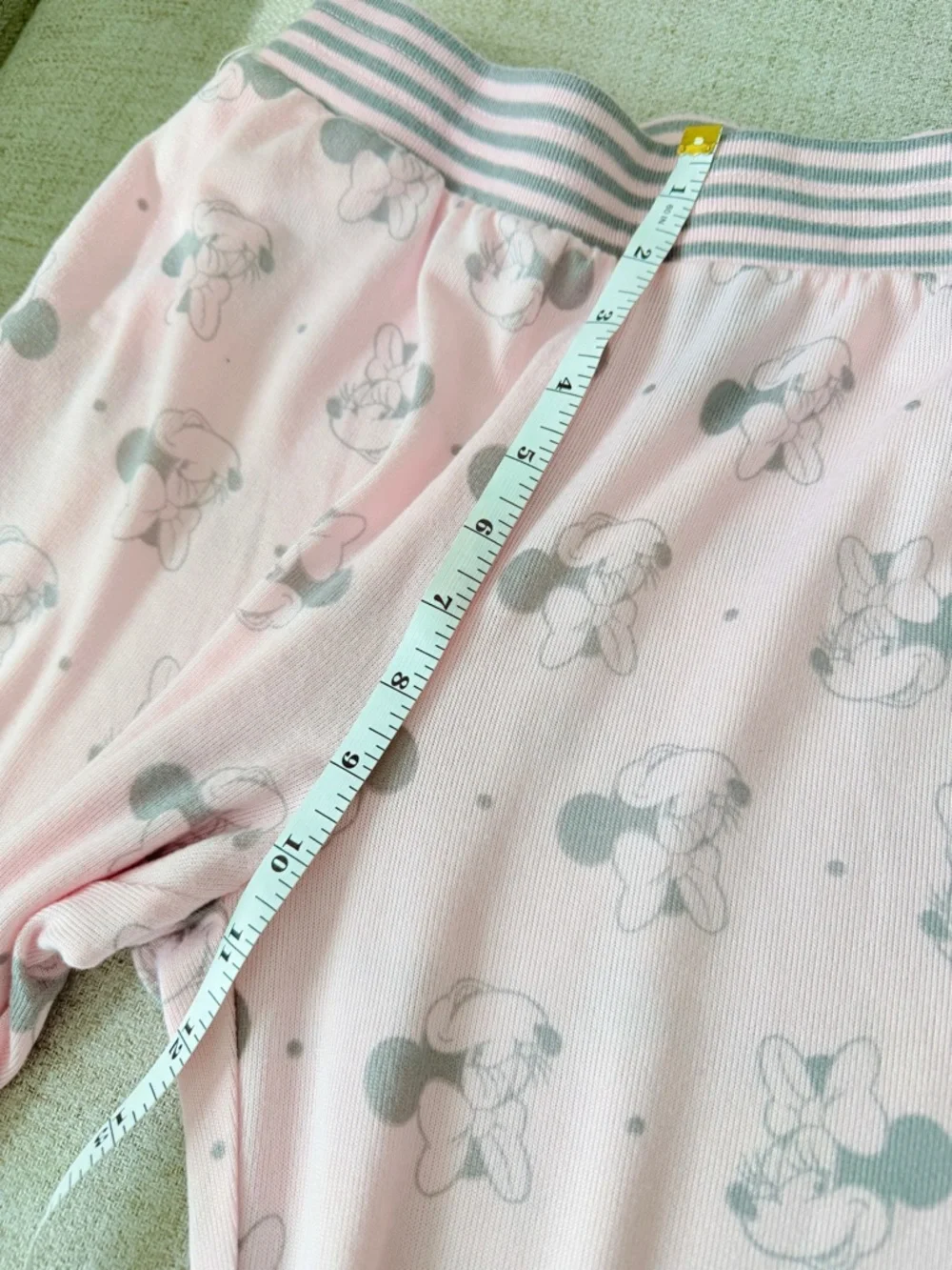 🎀 NWOT Minnie Mouse Light Pink Brushed Knit Jogger Pajama Pants Disney - Picture 10 of 14